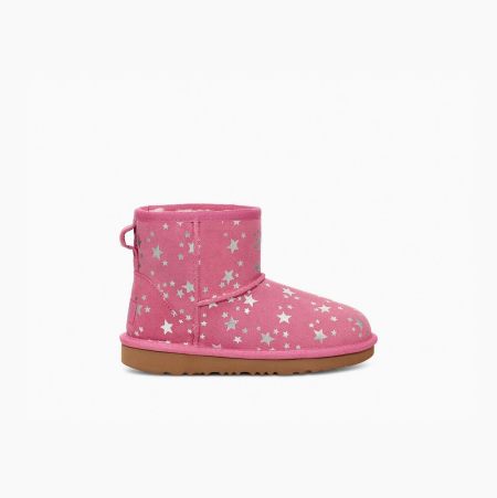 UGG Classic Mini II Stars Pink Boots for Kids (NUOF07541)